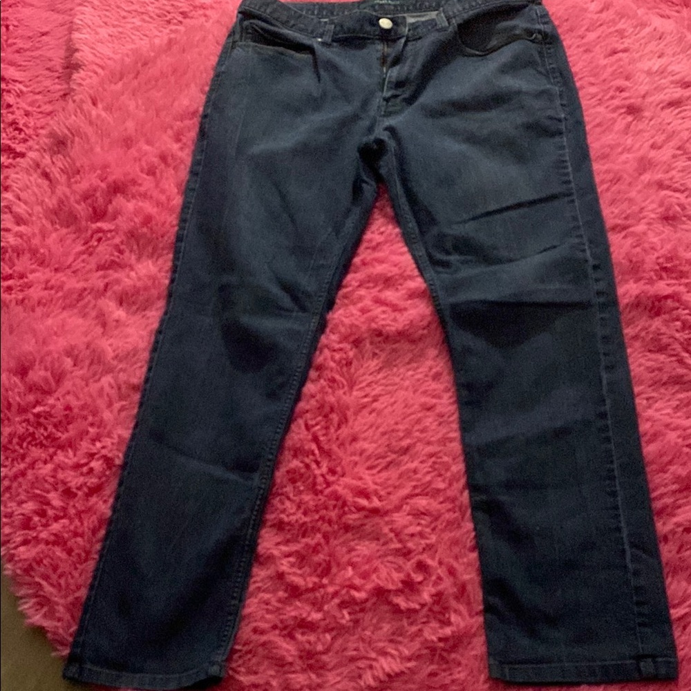 Perry Ellis Dark Blue Straight Leg Jeans - Classic Everyday Fit